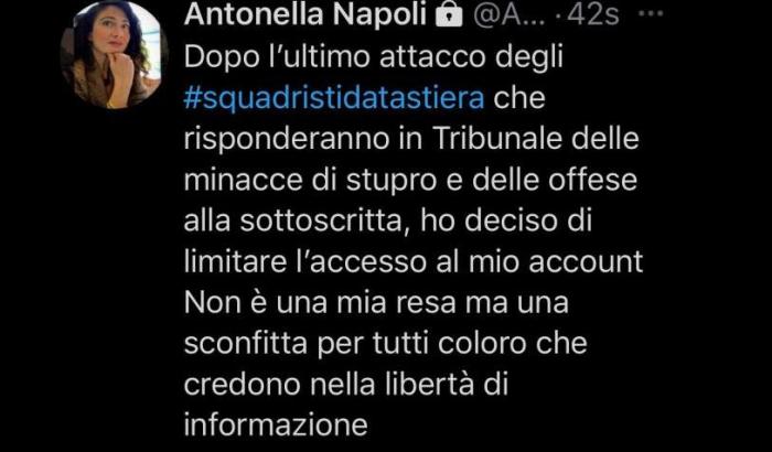 Contro Antonella Napoli l'odio social, che diventa censura