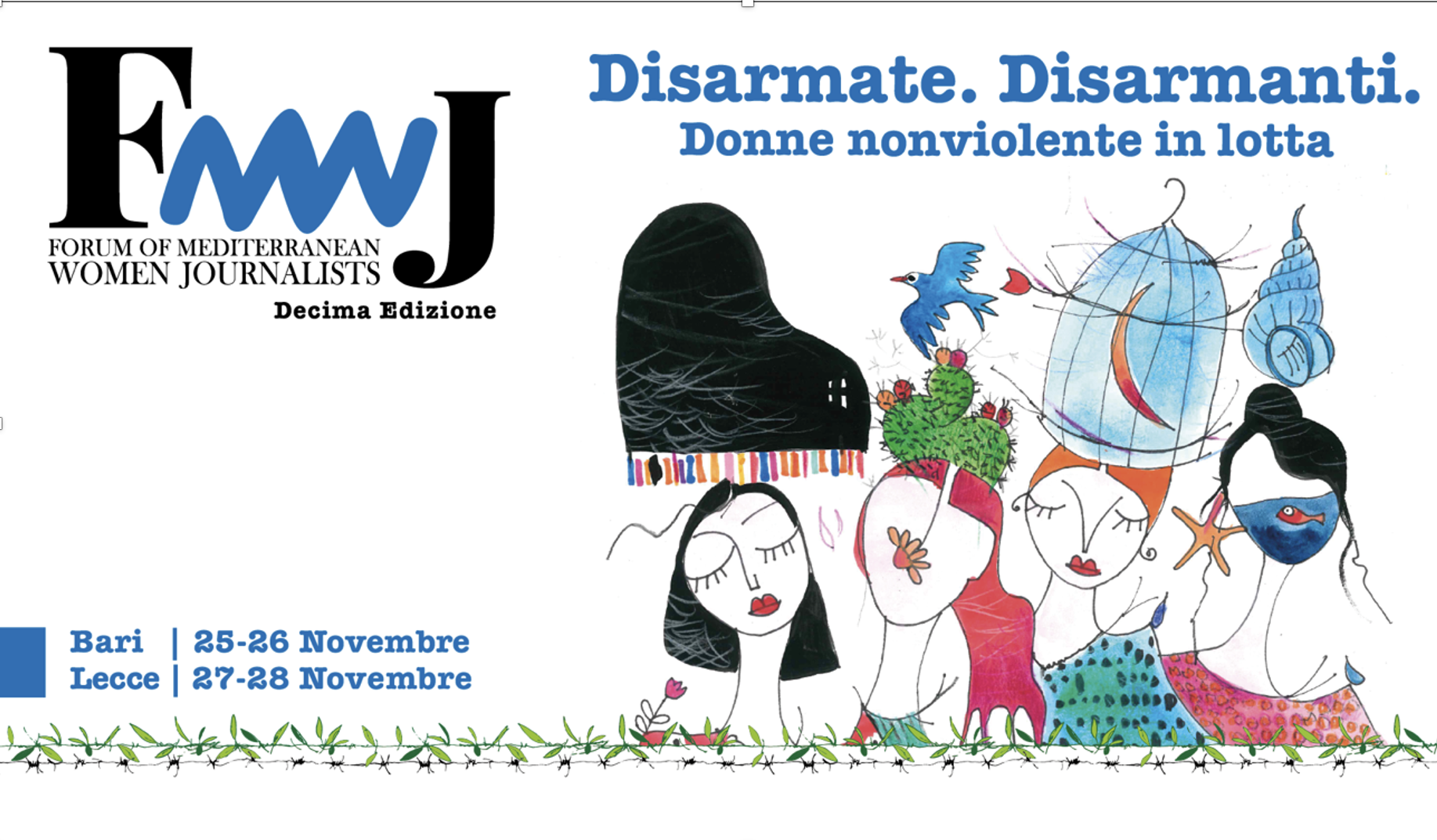 Donne in campo contro la guerra: al via la 10° edizione del Forum delle giornaliste del Mediterraneo