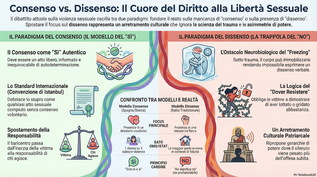 Cambiare parola per spostare la colpa: il diritto che chiede alle vittime di dire no